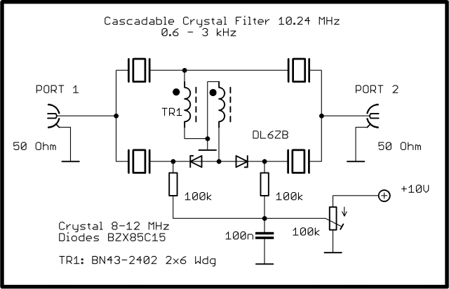 tuneable 4 pol crystal filter